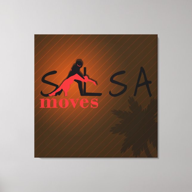 Salsa Moves - überzogene Canvas Leinwanddruck (Vorderseite)