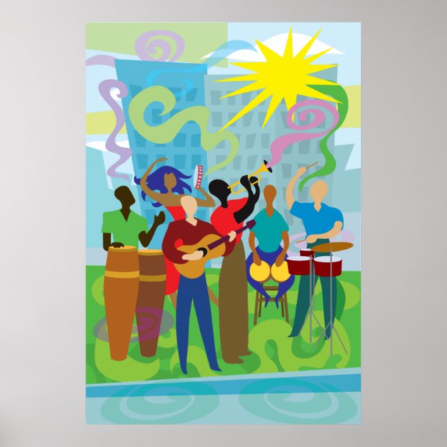 Salsa Musicians Poster (Vorne)
