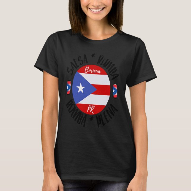 Salsa Plena Bomba Rumba Salsa Tanz für Frauen T-Shirt (Vorderseite)