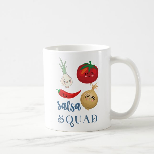Salsa Squad Niedlich Food Spaß Zitat Funny Kaffeetasse (Rechts)