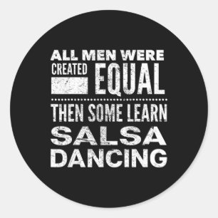 Salsa Tancing Latin Lover Dancers Fun Statement Al Runder Aufkleber