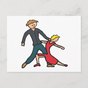 Salsa-Tanz Postkarte