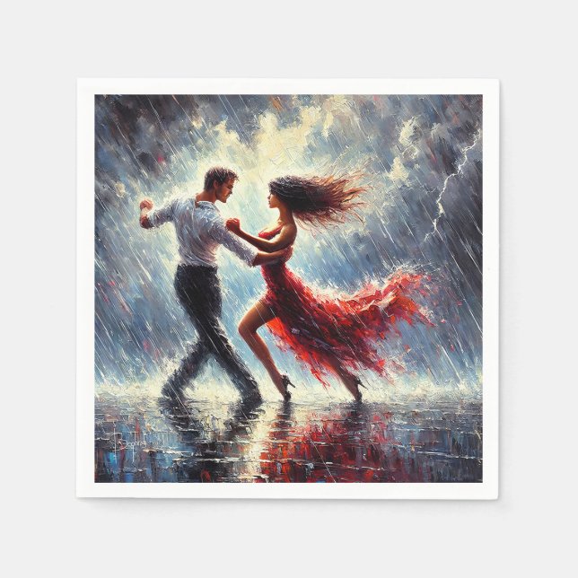 Salsa Tanz Serviette (Vorderseite)