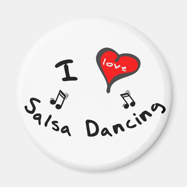 Salsa-Tanzgeschenke - ich höre Salsa-Tanzen Magnet (Vorne)