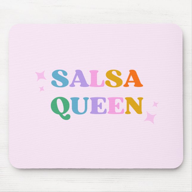 Salsa Tanztypografie Retro modern Mousepad (Vorne)
