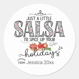 Salsa verwöhnt Ihren Urlaub mit Blumenrot Runder Aufkleber