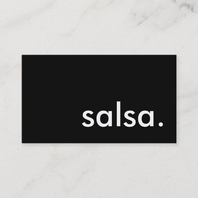 Salsa. Visitenkarte (Vorderseite)