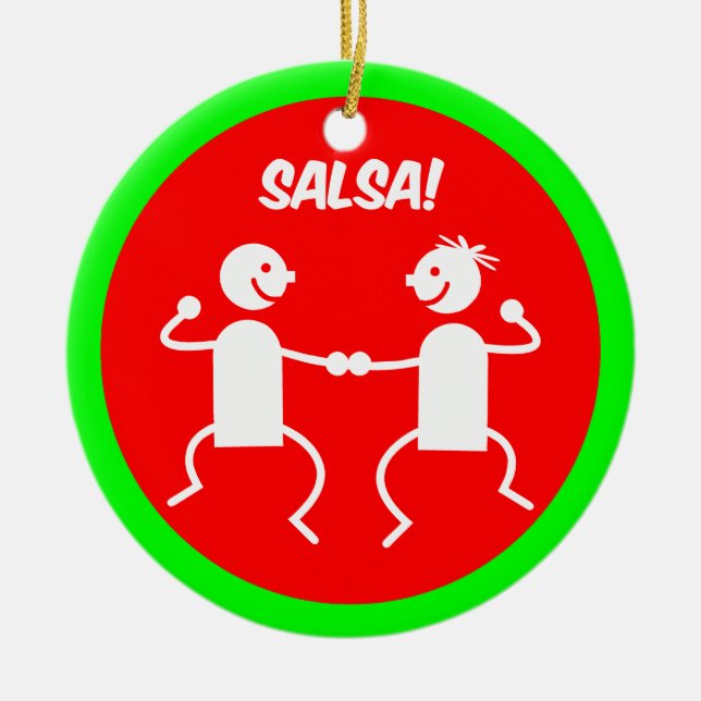 Salsatänzer Keramik Ornament (Vorne)