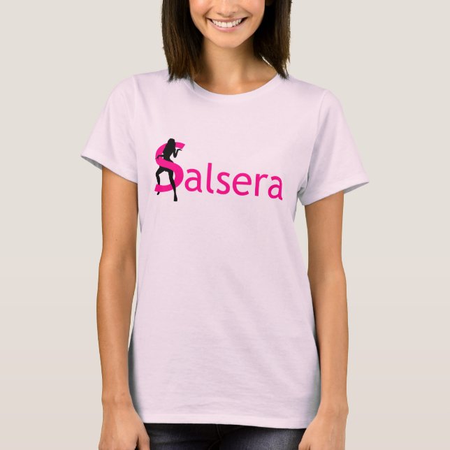 SALSERA T - Shirt mit Tanzenmädchen - Salsa-Party (Vorderseite)