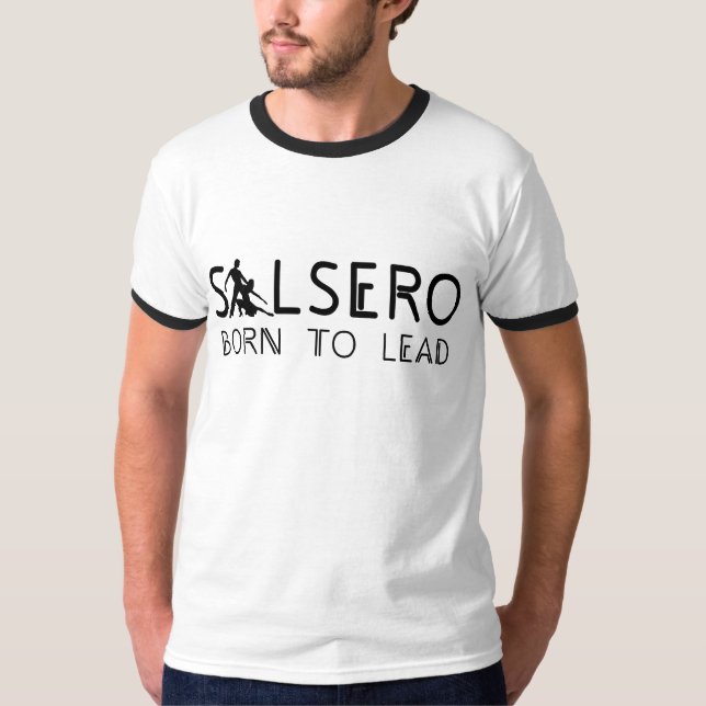 SALSERO - GEBOREN, mit Tanzenpaare T - Shirt ZU (Vorderseite)