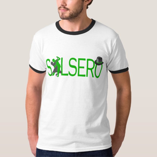 SALSERO T - Shirt mit Tanzenpaaren u. -hut (Vorderseite)