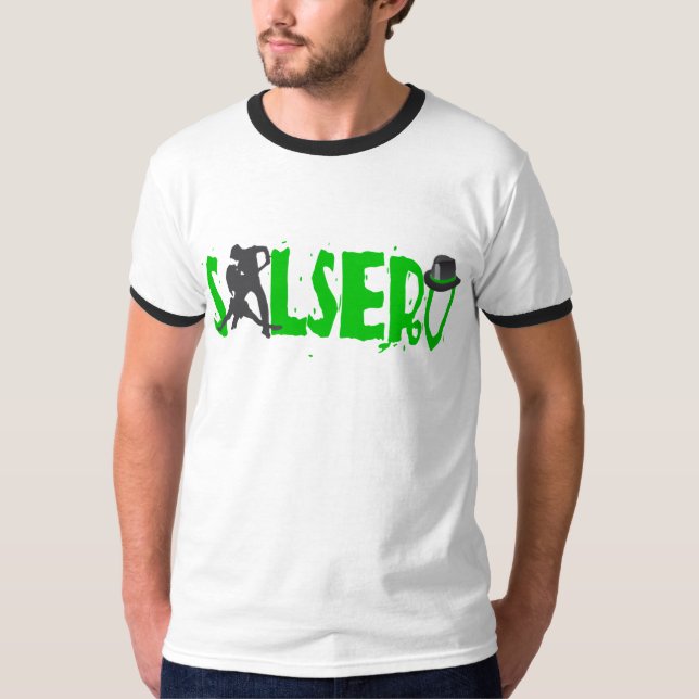 SALSERO T - Shirt mit Tanzenpaaren u. -hut (Vorderseite)