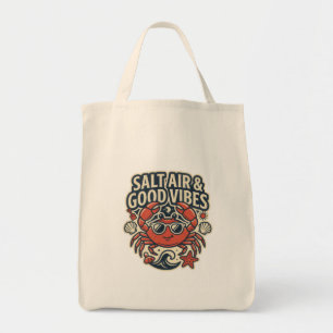Salt Air & Good Vibes Vintage-Strand-Tasche Tragetasche