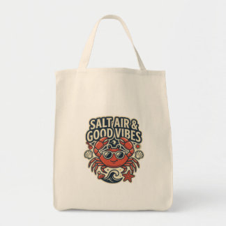Salt Air & Good Vibes Vintage-Strand-Tasche Tragetasche