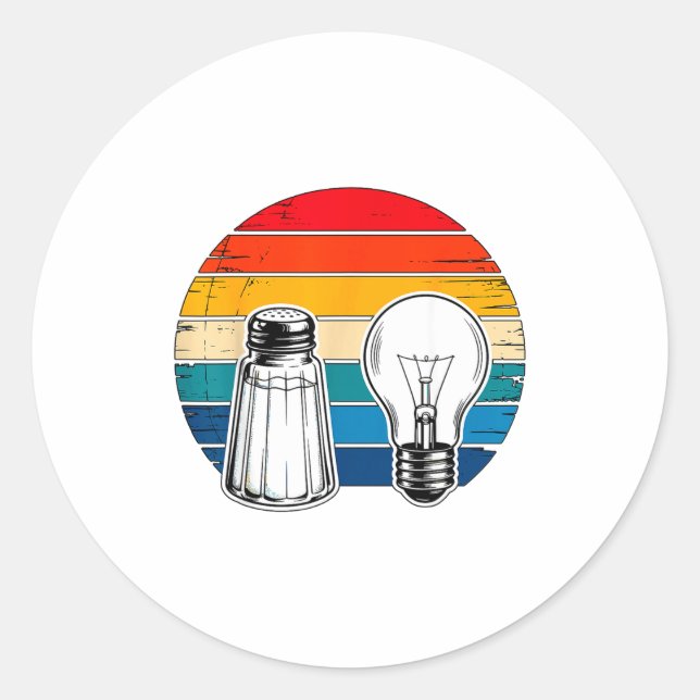 Salt And Light Retro Christian  Runder Aufkleber (Vorderseite)