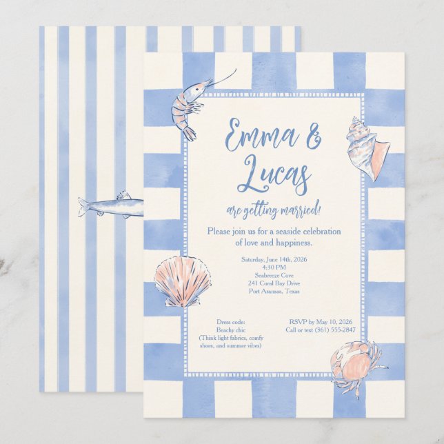 salt and sea einladung (Vorne/Hinten)