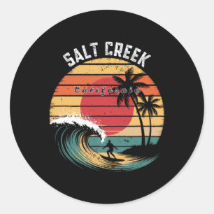 Salt Creek Beach Kalifornien Strand Surfen Runder Aufkleber