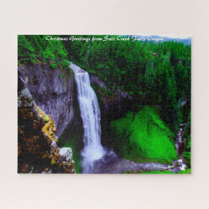 Salt Creek Falls Oregon Weihnachtsgrüße Puzzle