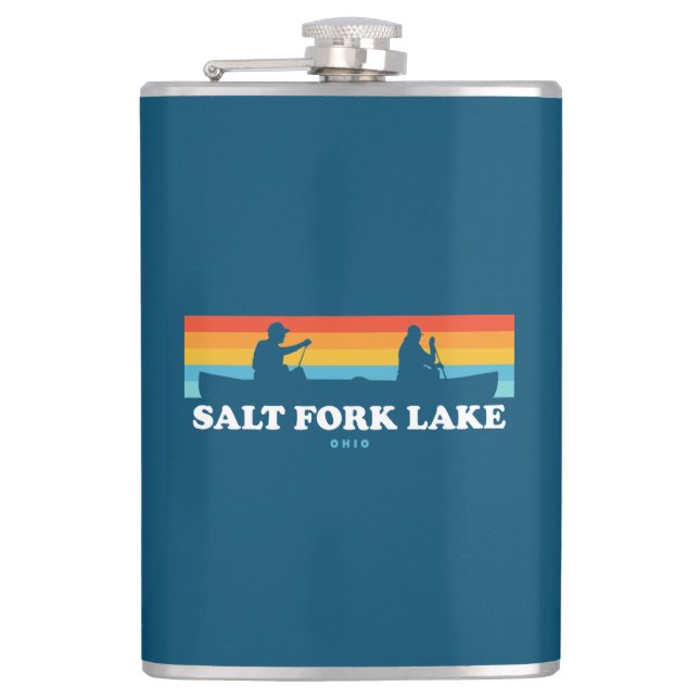 Salt Fork Lake Ohio Canoe Flachmann (Vorderseite)
