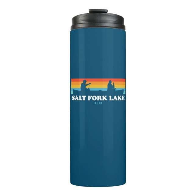 Salt Fork Lake Ohio Canoe Thermosbecher (Vorderseite)