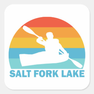 Salt Fork Lake Ohio Kajak Quadratischer Aufkleber