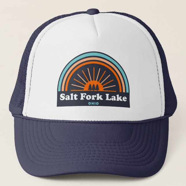 Salt Fork Lake Ohio Rainbow Truckerkappe (Vorderseite)