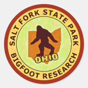 Salt Fork Staat Park Bigfoot Research Runder Aufkleber
