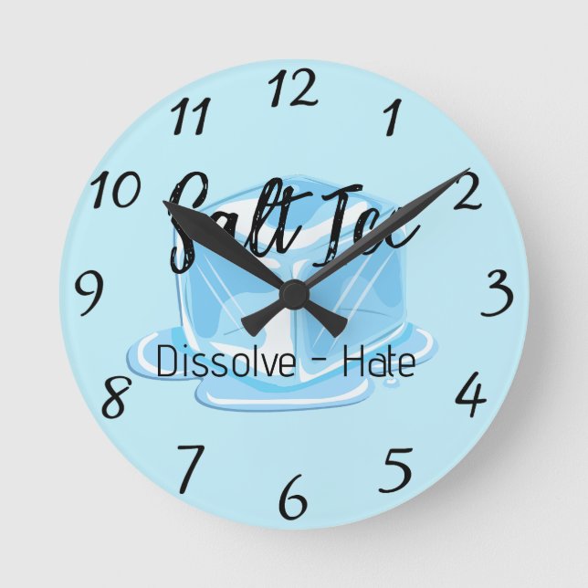 Salt Ice Clock Runde Wanduhr (Vorderseite)