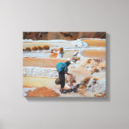 Salt in Maras, Peru Leinwanddruck