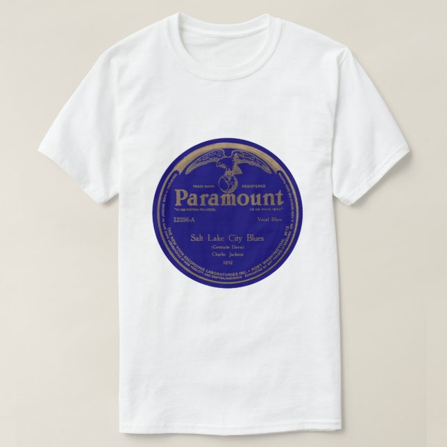 "Salt Lake City Blues" Charlie Jackson PARAMOUNT T-Shirt (Design vorne)
