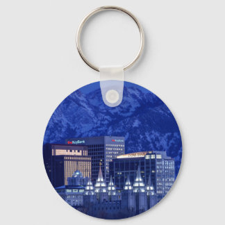 Salt Lake City Downtown Winter Skyline Schlüsselanhänger
