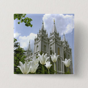 Salt Lake City Mormon Temple Button