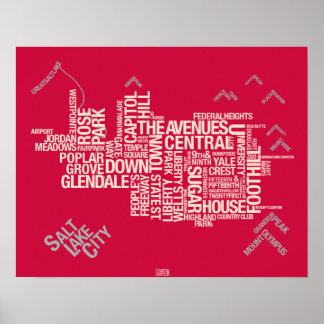 Salt Lake City Nachbarschaften: Crimson Poster