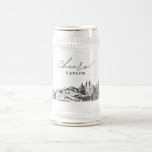 Salt Lake City Personalisiert Skyline Beer Stein Bierglas