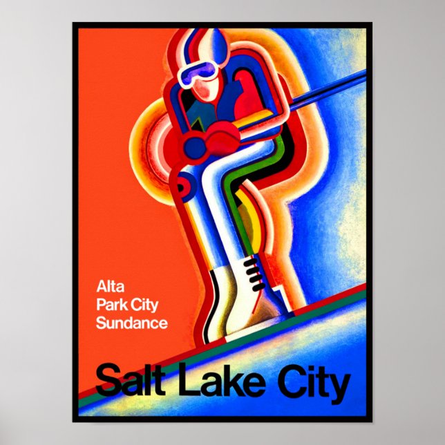 Salt Lake City Reiseplakat. Poster (Vorne)