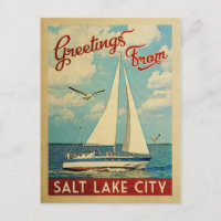 Salt Lake City Sailboat Vintage Reise Utah