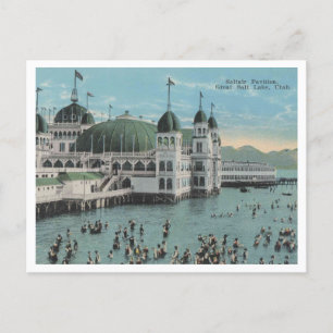 Salt Lake City, Saltair Pavillon, 1920er Vintag Postkarte