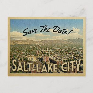Salt Lake City Save the Date Utah Ankündigungspostkarte