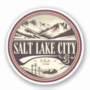 Salt Lake City Ski Resorts Utah Skikarena Aufkleber