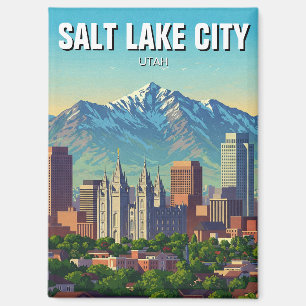 Salt Lake City Skyline Utah Magnet