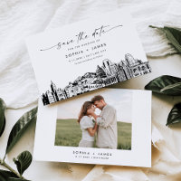 Salt Lake City Skyline Wedding Save the Date Card