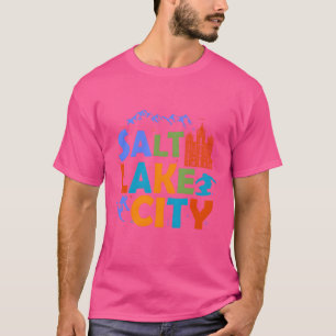 Salt Lake City Souvenir Skilift Utah Salt Lake Cit T-Shirt