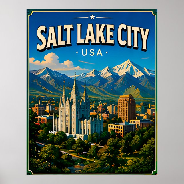 Salt-Lake-City-Tempel Poster (Vorne)