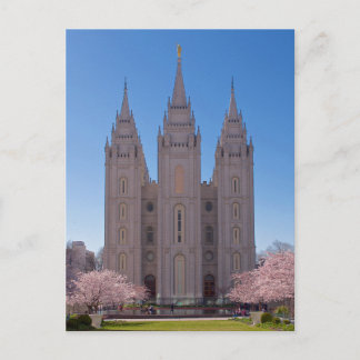 Salt Lake City Temple im Frühjahr. Postkarte