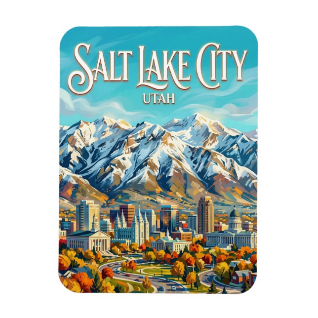 Salt Lake City USA Magnet (Vertikal)