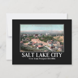 Salt Lake City UT Panorama View 1910s Postkarte