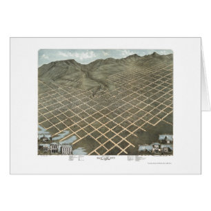 Salt Lake City, UT panoramische Karte - 1870