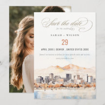 Salt Lake City Utah Aquarell-Landschaft Hochzeitsf