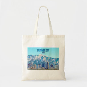 Salt Lake City Utah Downtown Vintage Tragetasche