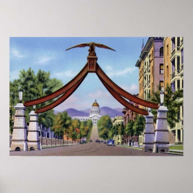 Salt Lake City Utah Eagle Gate Poster (Vorne)